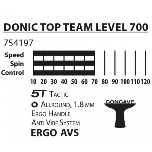 Ракетка для настольного тенниса  Donic Top Teams 700 - фото №2